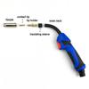 13pcs15AK Welding Torch Consumables 0.8mm/1.0mm/1.2mm Gas Nozzle Tip Holder of 15AK MIG MAG M6
