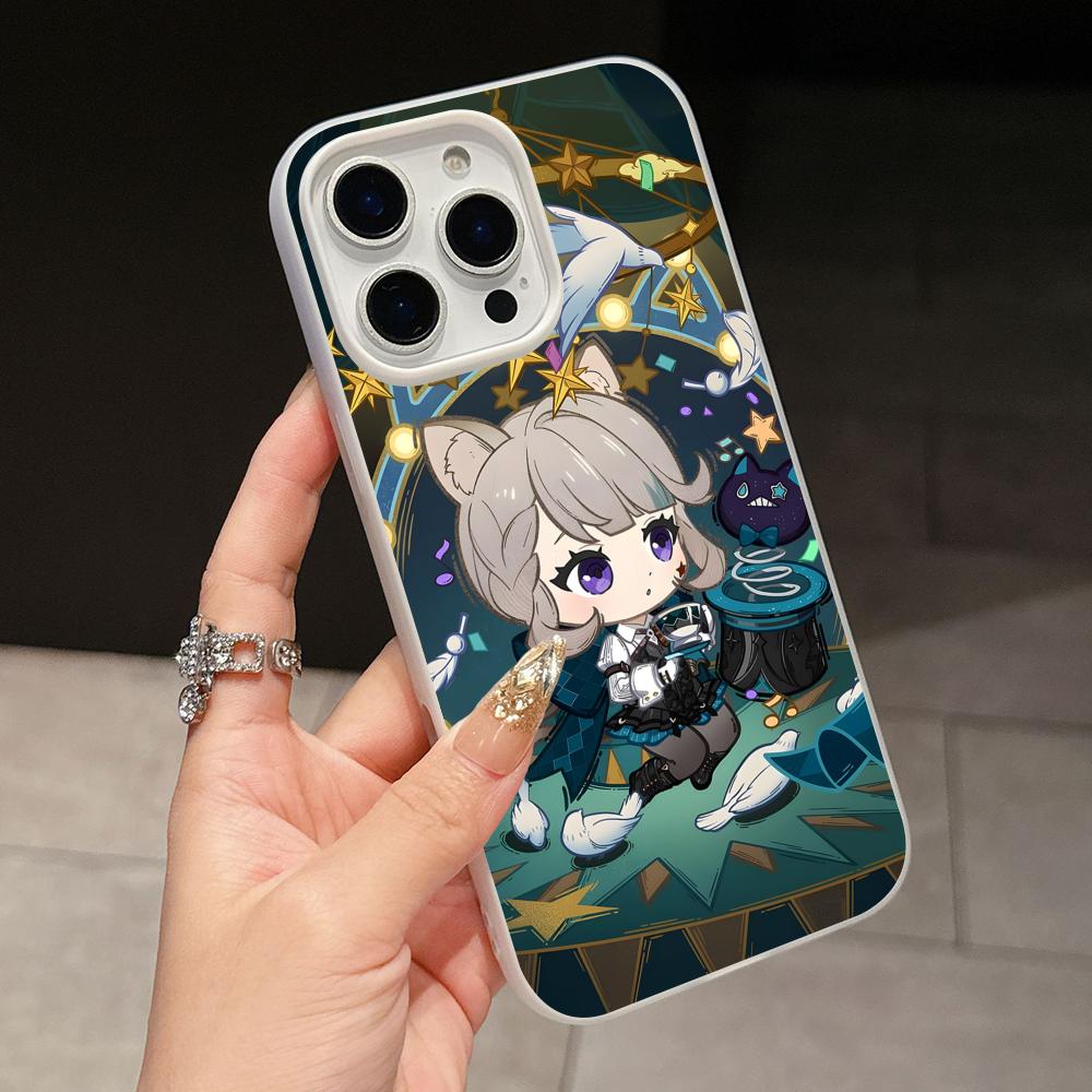 Game GI Lynette Jelly Double layer White Mobile Phone Case for iPhone 17 16 15 14 13 12 11 Air Pro Max Plus Protective
