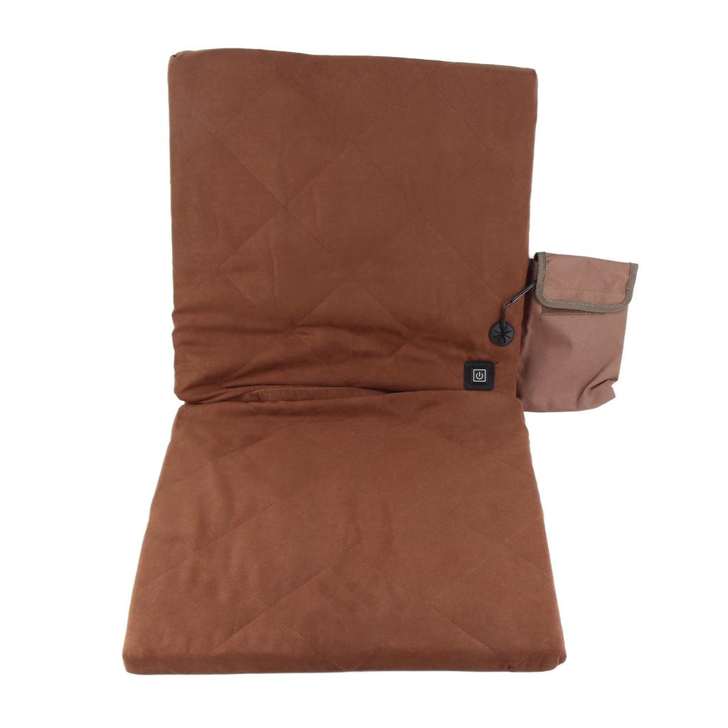 Electric Heating Seat Cushion Foldable Stadium Seats Heated Cover Pads with Backrest for Camping