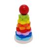 Nobelland Rainbow Flower Ring Insertion Sensory Development Toy, Mixed Colors, 1 Set, Korean Baby Products