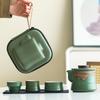 Light Luxury and Simple One Pot, Three Cups of Tea Cans, Portable Ceramic Travel Tea Set, Bag-carrying Business Gift Tea Set