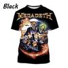 Heavy Metal Rock Band Megadeth 3D Printed T-shirts Summer Men/Women Wild Style Hip Hop Short Sleeve Tee Top Oversized Streetwear