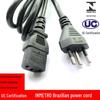 INMETRO Certified Brazil Three-Pin Power Cord, C13 Tail for Server, Speaker, Advertising Screen