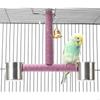 With Bell Parrot Chewing Toys Easy To Install Parrot Feeding Cup Rack Bird Play Stand Perch  Parrot