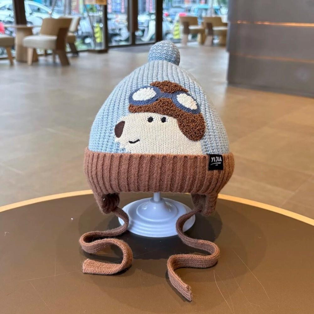 Cold Proof Children Hat Cute Cartoon Warm Knitted Hat New Ear Protection Hat Children