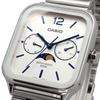 Casio Стандартные аналоговые часы с фазами Луны, металлический браслет, серебристый, модель Overseas [Casio], мужские MTP-M305D-7AV [Товар]