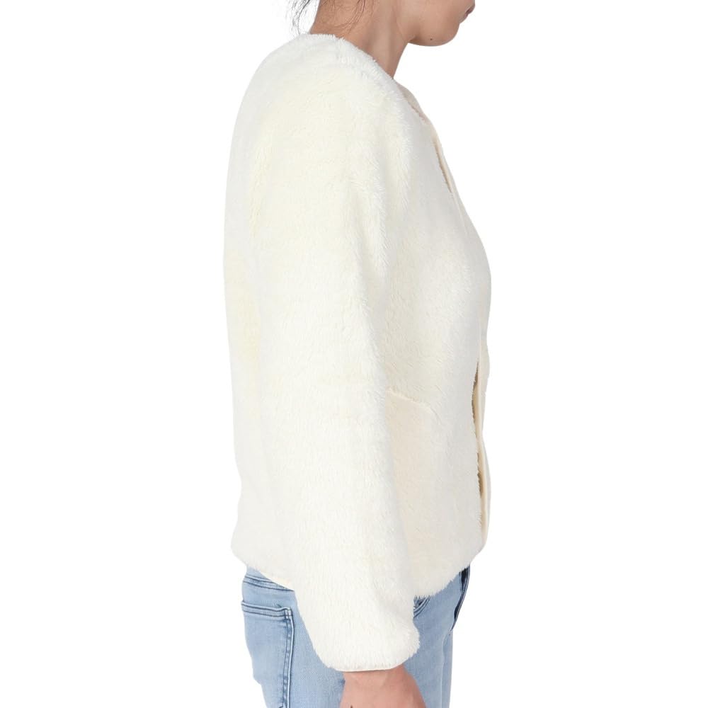 Outerwear Long Sleeve Embroidered Script Logo Snap Jacket Basic M [Champion] Women's CW-Y607 Off-White