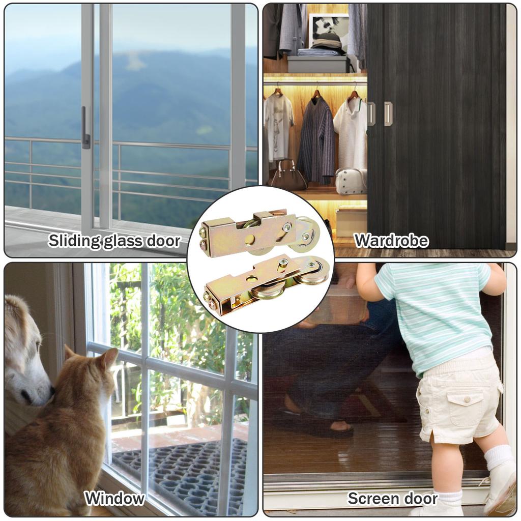 Дверной и оконный шкив, раздвижной, старомодный, роликовый, фурнитура для раздвижных окон, аксессуары, 1-1/4 дюйма, грузоподъемность 330 фунтов