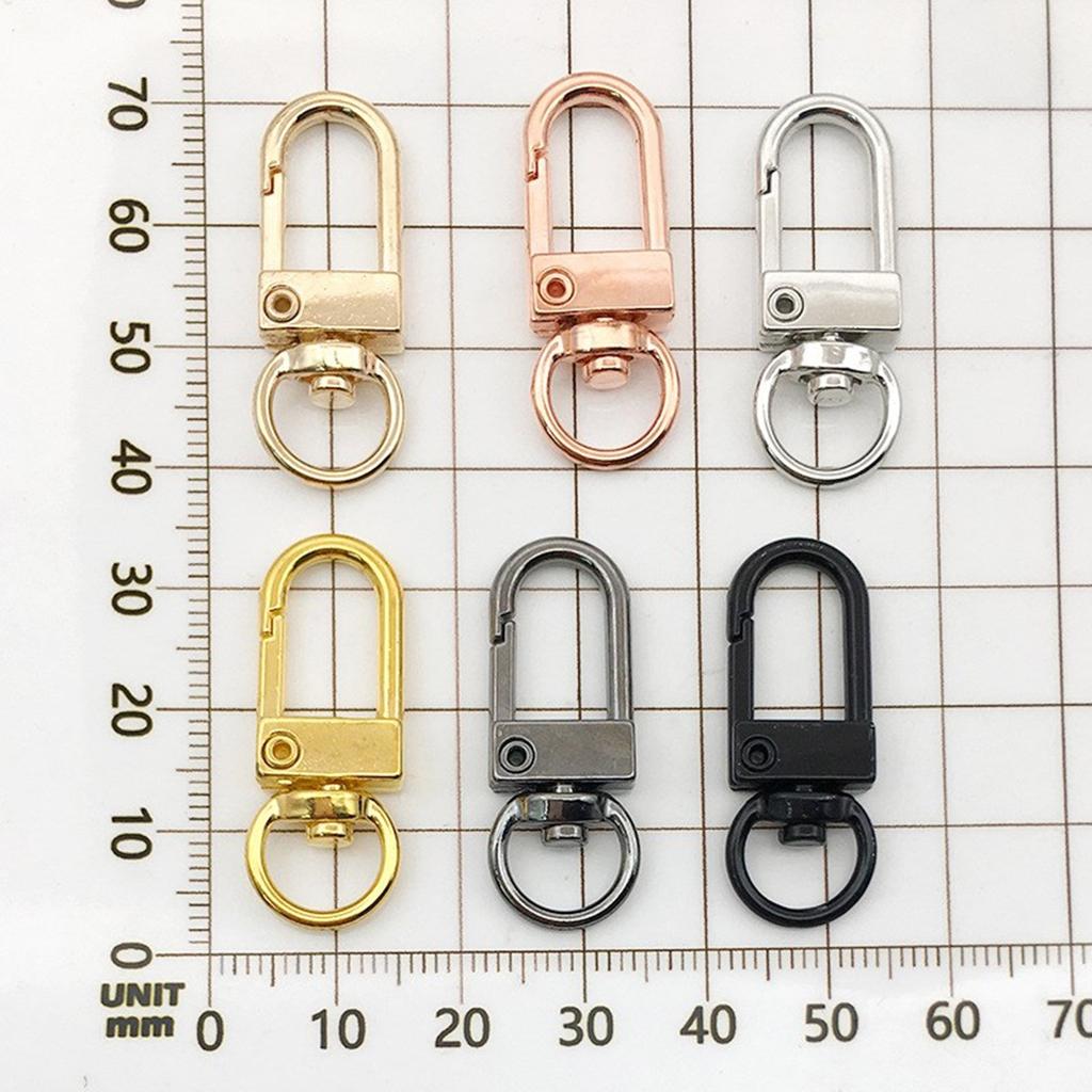 10 шт. Вращающиеся шнурки с карабинами, крючки для ключей, металлические застежки-лобстеры, клипсы для брелоков для изготовления сумок и украшений своими руками