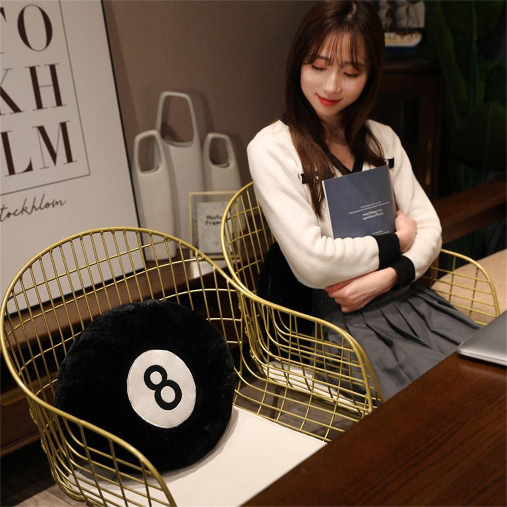 Billiards 8 Ball Plush Toy 8 Ball Plush Pillow Simulation Billiards Plush Toys 8 Ball Plushies
