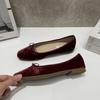 Модные SUOJIALUN 2024 Весна Новые Женские Балетки Модные Круглый Носок Мелкие Слипоны Обувь Балетки Плоский Мягкий Каблук Повседневные Балетки