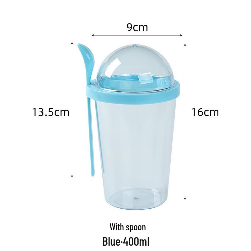 Portable Sealed Cup for Salad, Yogurt, Milk, or Oatmeal with Spoon Lid