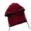 Winter Fashion Men Women Warm Thicken Woolen Knitted Hood Hat Velet Scarf Cap KTB