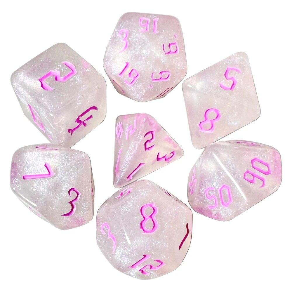 DND Cubes Dice RPG Dice Удивительные цвета, смешивающие фэнтезийный эффект звездного света, уникальные стили ретро-шрифтов для ролл-игральных карточных игр