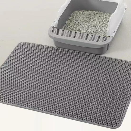 Yousheng Extra Large Cat Titter Mat Double Layer Cat Tighting Mat Non-Slip Waterproof Cat Lotus Mat Scatter Control Pad