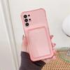 Candy Color Transparent Wallet Card Slot Holder Case For Samsung Galaxy S21 S22 S23 S24 Ultra Plus Soft Silicone Cover