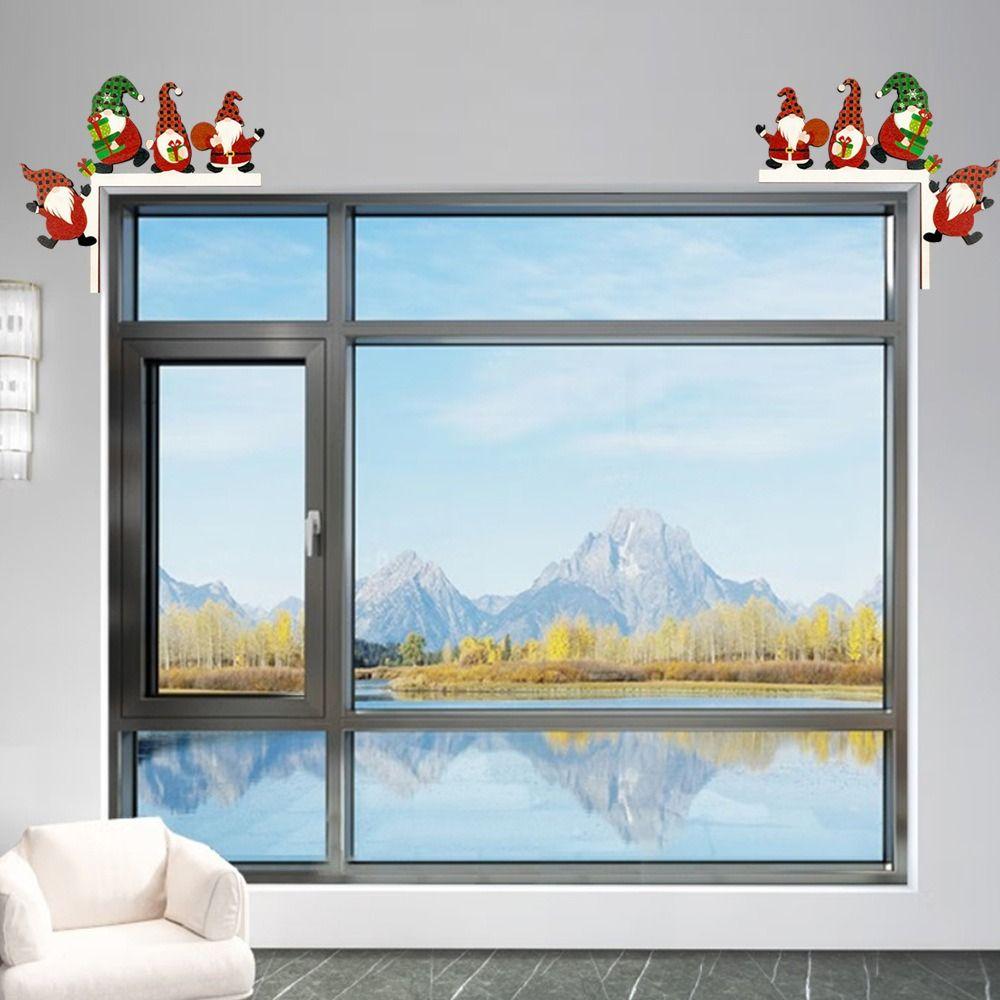 Santa Claus Door Frame Decoration Wooden Door Pendant High Quality Door Corner Ornament