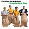 2Pcs 70/80/100CM Burlap Potato Sack Race Bag Reusable Heavy Duty Large Capacity Natural Jute Potato Bag Kids Adults Outdoor Yard Lawn Racing Bag
