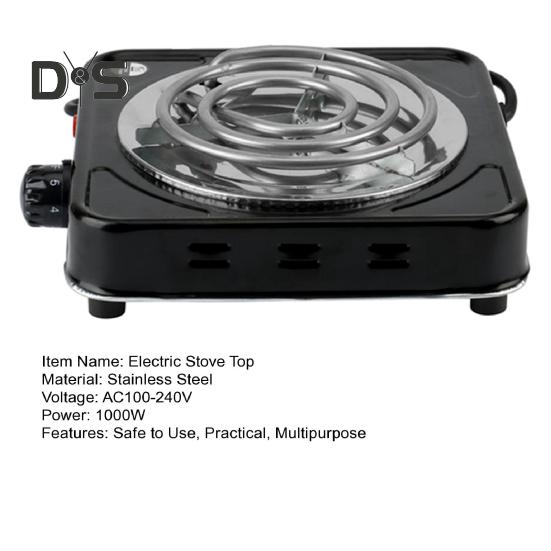 1000 Вт Настольная одноконтурная электрическая конфорка Защита от перегрева Легко моется Портативная электрическая одноконфорочная