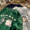 Футболка Fan Cat и Women Pure для мужчин American Street Creative Blow, летняя, свободная, с коротким рукавом, для пар, топ INS