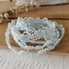 Luxury Blue Lace Trim Ruffle Flounce for DIY Dress Decoration