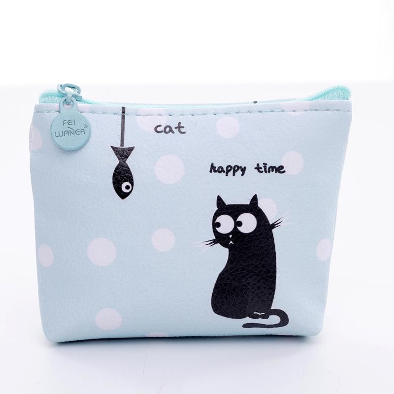 Cute Cartoon Animal Women Girls Coin Purse Leather Zipper Small Wallet Coin Bag Purse Kids Gift Candy Color Coin Purses Pouch