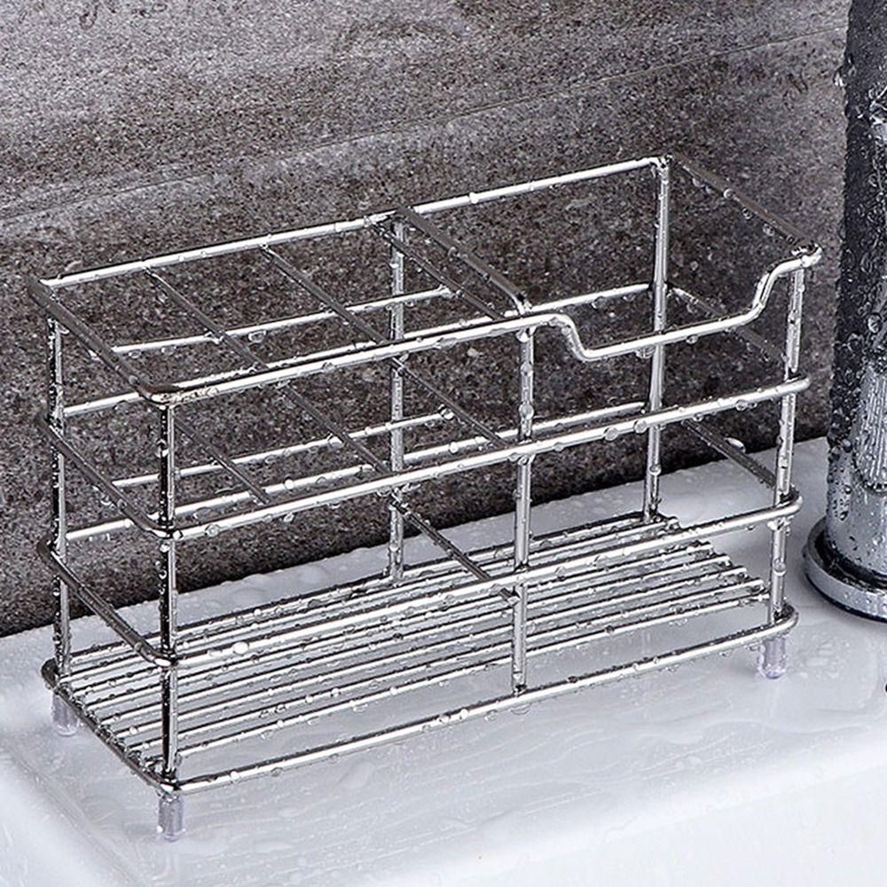 Easy to Clean Toothbrush Holder Stainless Steel Shower Table Bracket  Bathroom