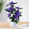 1 Set Artificial Potted Plant Portable Fadeless Plastic Home Decor Simulation Flower for Wedding