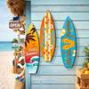 Retro Surfboard Wall Hanging Colorful Wooden Surfboard Sign Beach Surfboard Decor  Beach Party