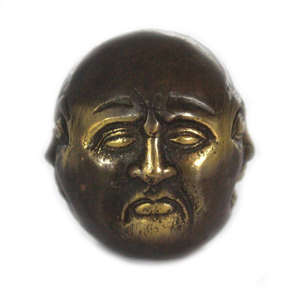 Four Face Buddha Brass Statue Feng Shui 4.5cm