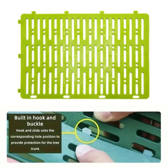 5 шт. защитный чехол для дерева, гибкий, блокирующийся, пластиковый, расширяемый, для защиты ствола дерева
