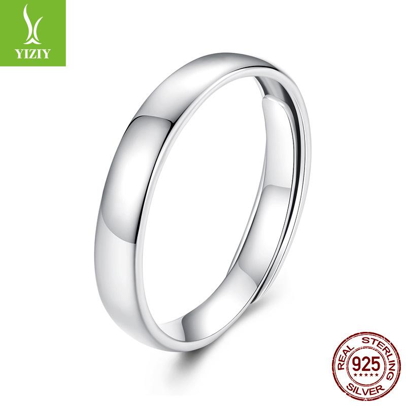 Couple Ring Of Light, Electroplated S925 Sterling Silver Simple Fashion Men'S And Women'S Open Ring Batch Jewelry Bsr649