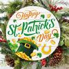 2D Плоская 20 см шляпа на день святого Патрика, деревянная настенная подвеска, декор - автомобильный воздушный шар, универсальный праздничный деревянный кулон, украшение для дома, приветственный знак для вечеринки