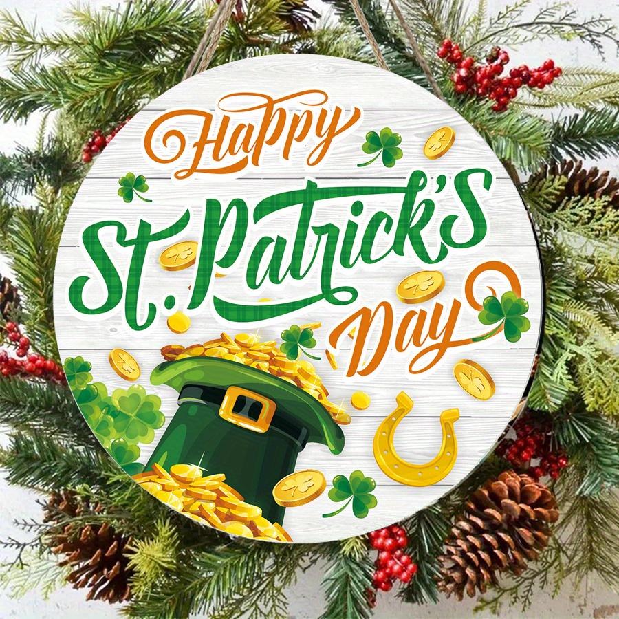 2D Плоская 20 см шляпа на день святого Патрика, деревянная настенная подвеска, декор - автомобильный воздушный шар, универсальный праздничный деревянный кулон, украшение для дома, приветственный знак для вечеринки