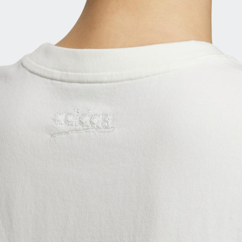 Adidas Женские футболки с короткими рукавами и логотипом Originals Trefoil, белые IK8628