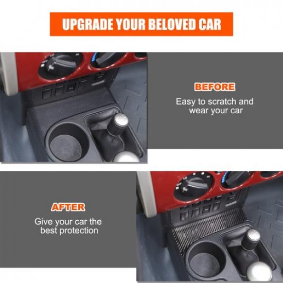 Мягкая накладка-стикер на центральную консоль под рычаг КПП из углеродного волокна для Toyota FJ Cruiser 2007-2017