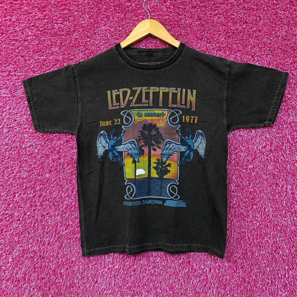 Led Zeppelin В Концерте 1977 Футболка с Рок-Группой