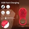 Vibrating Cock Ring Rose-Clitoral Stimulator 9 Vibrations Penis Ring Vibrator Couples Adult Sex Toys for Men Women Male Couple