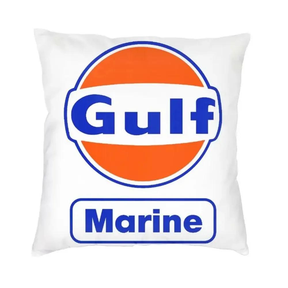 Gulf Racing Logo Cushion Cover Sofa Living Room Square Throw Pillow Cover Chair Cushion 45x45cm 18x18Inch