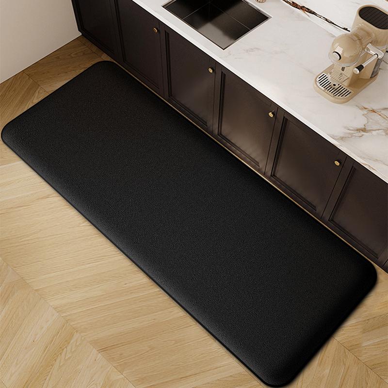 Long strip thickened kitchen water and oil absorbent floor mat flannel non-slip dirt-resistant foot mat entrance door mat