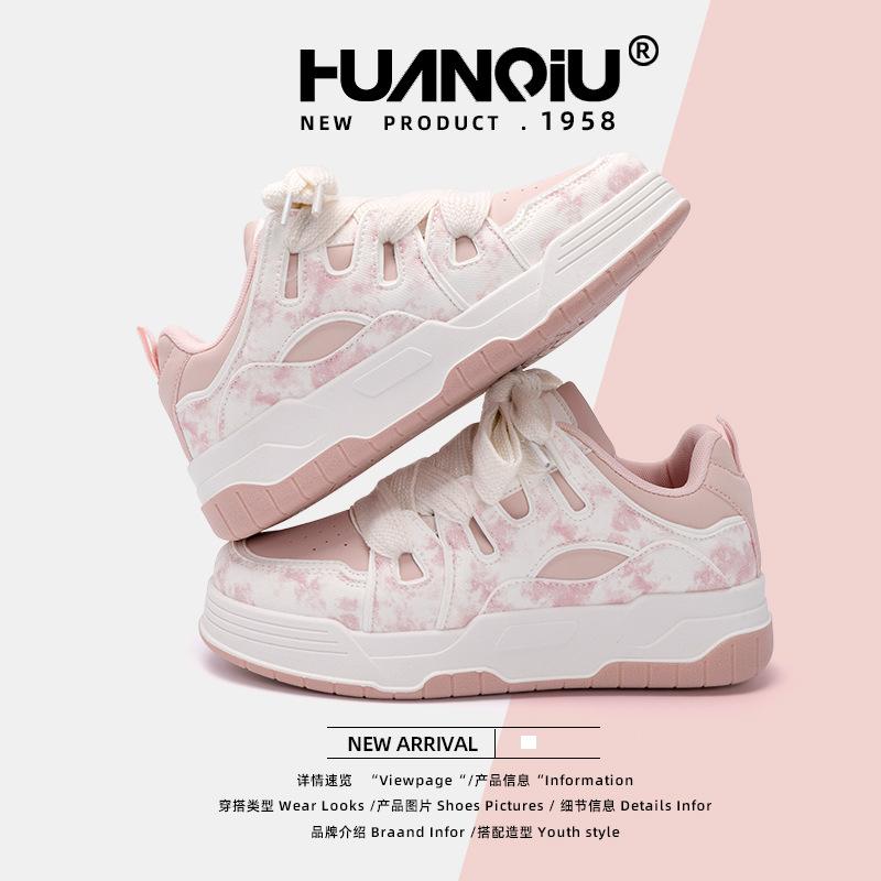 Глобальный кампус стиль высококачественные туфли на толстой подошве женские ZHQ68001 весенние женские туфли новая корейская версия универсальные белые туфли