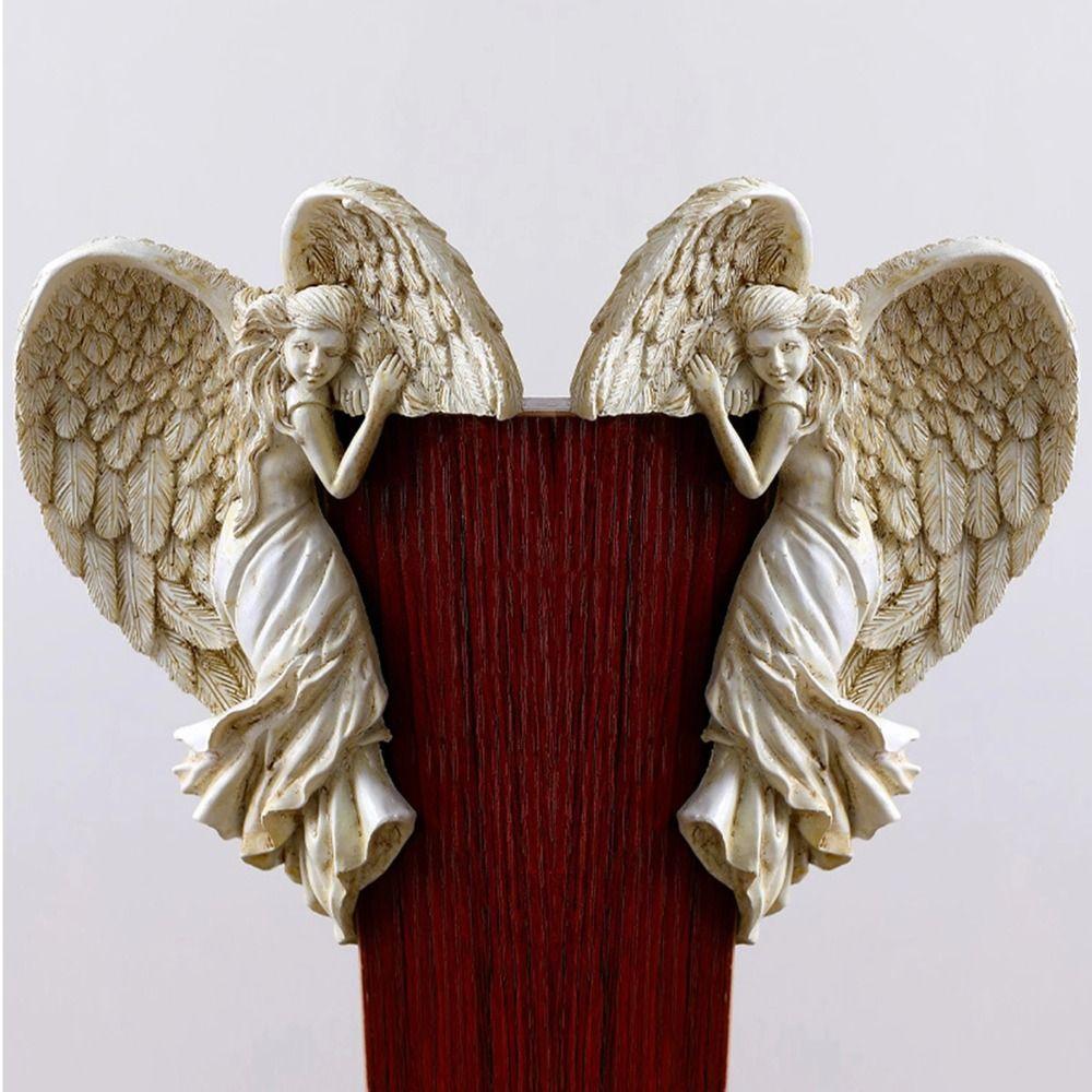 Красивый подарок Скульптура богинь Украшение дверного проема Скульптура крыла ангела Подвеска крыла ангела
