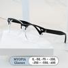 Vintage Brand Design Rectangle Rivet Frame Myopia Glasses Prescription Nearsight Anti Blue Light Women Near Sight Eyewear