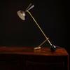 Brass Table Lamps, Mid-Century Italian Stilnovo Style Diablo Table Lamps, Counter Weight Table Lamps