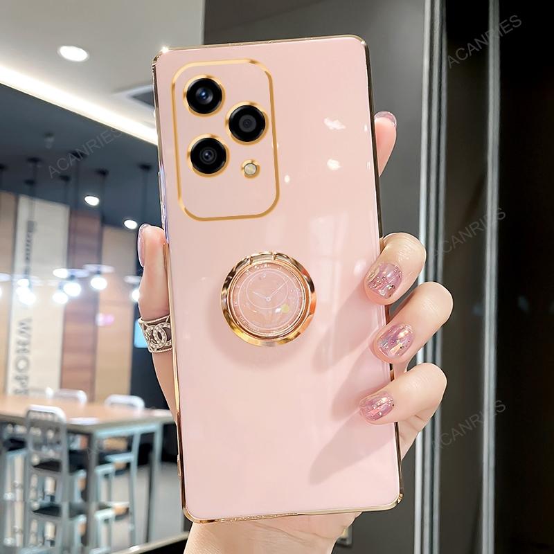 Honor200 200lite Роскошный чехол-подставка с кольцом-держателем для Huawei Honor 200 Lite 100 Pro 5g Мягкий силиконовый чехол-подставка Funda Coque