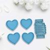 5 Pcs Love Heart Shaped Coaster Epoxy Resin Mold Cup Mat Casting Silicone Mold