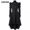 Plus Size Women's Trench Coat Standing Collar Slim Mid Length Coat
