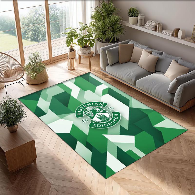 Hibernian FC Футбол Футбольный Узор Мягкий Ковер Зональный Нескользящий Ковер для Пола в Помещении Спортивный Декоративный Коврик для Спальни