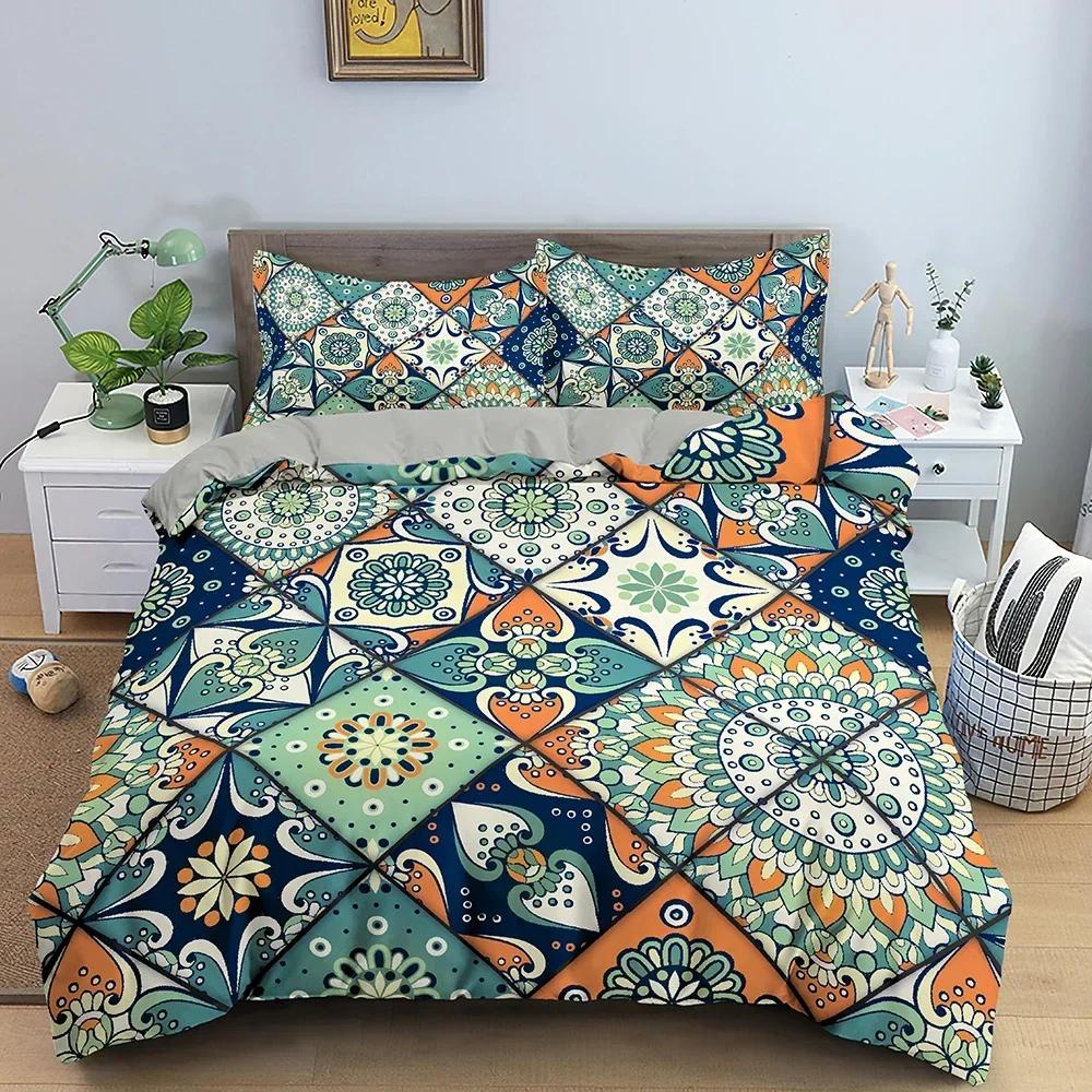 Напечатанный на 3D Богемный Этнический Мандала Удобный Пододеяльник Наволочка Комплект Постельного Белья Украшение Детской Спальни Домашний Текстиль