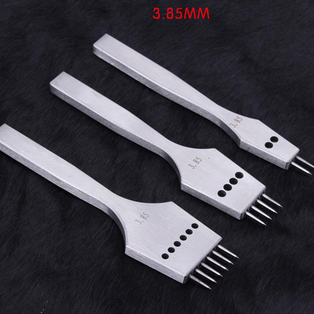 3 шт./компл. 3/3,38/3,85/4 мм кожаное ремесло с круглым отверстием, колющее железное долото, съемная головка для вышивания кожи, инструменты для перфорирования 2/4/6 зубов